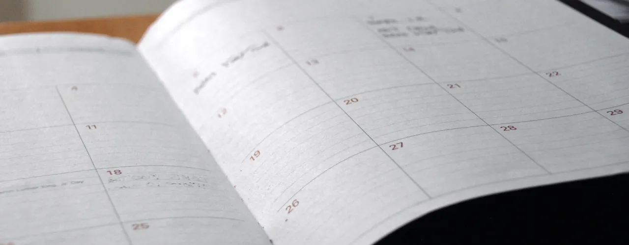 Calendar full of reminders